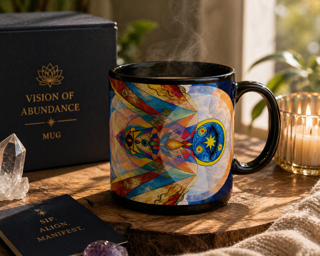 Vision of Abundance Black Glossy Mug
