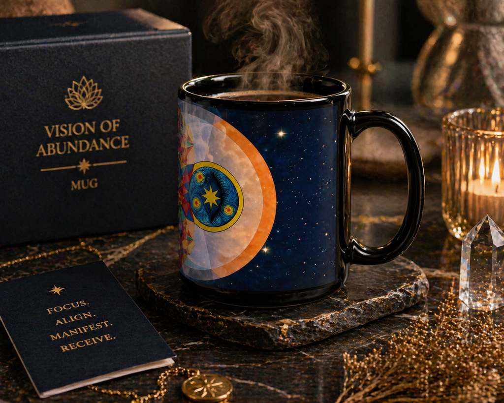 Vision of Abundance Black Glossy Mug