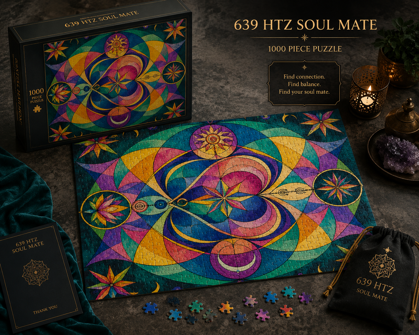 639Hz Soul Mate Puzzle with tin