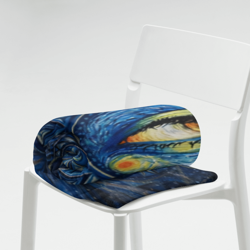 Quantum field eye Throw Blanket