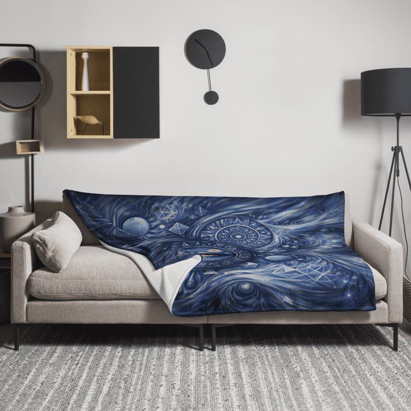 Quantum field eye Throw Blanket