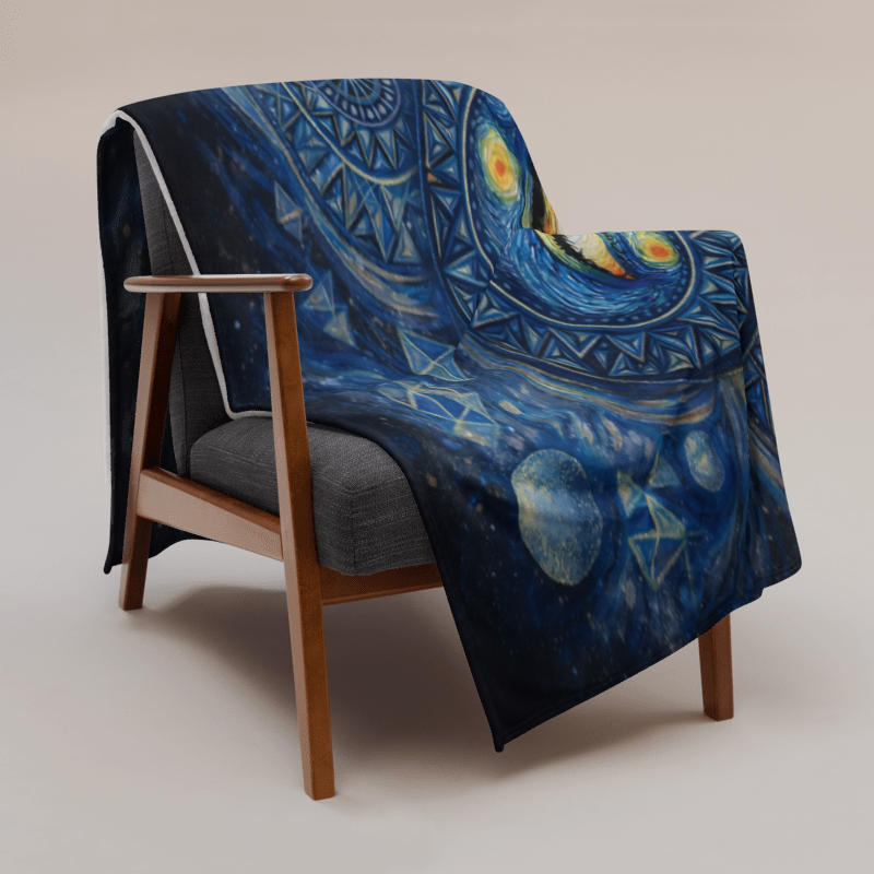 Quantum field eye Throw Blanket