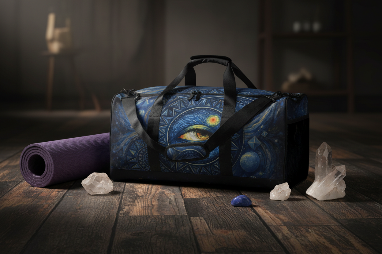 Quantum field eye Duffle bag