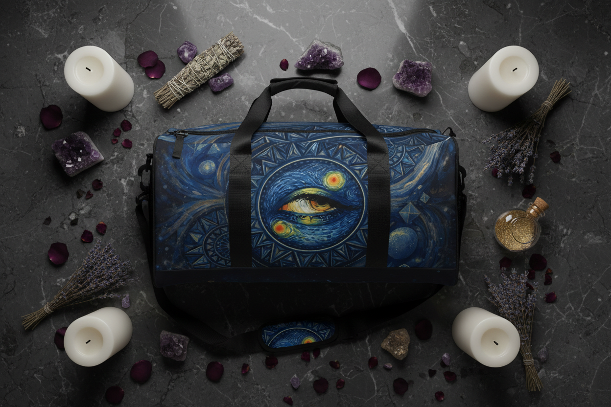 Quantum field eye Duffle bag