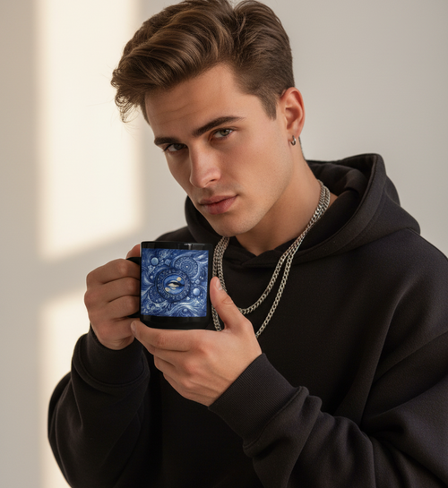Gen Z Male Model Mug Mockup